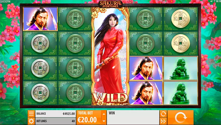 Игровой автомат Sakura Fortune от Quickspin в казино Буи